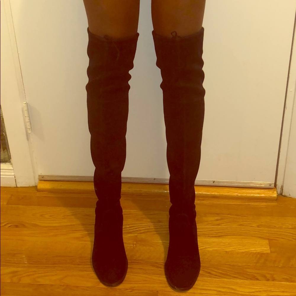 Frye suede Knee high/over the knee boots